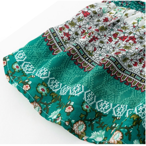 BOHO | Green Bohemian Two-Piece Outfit- 669 - Picture 5 of 8